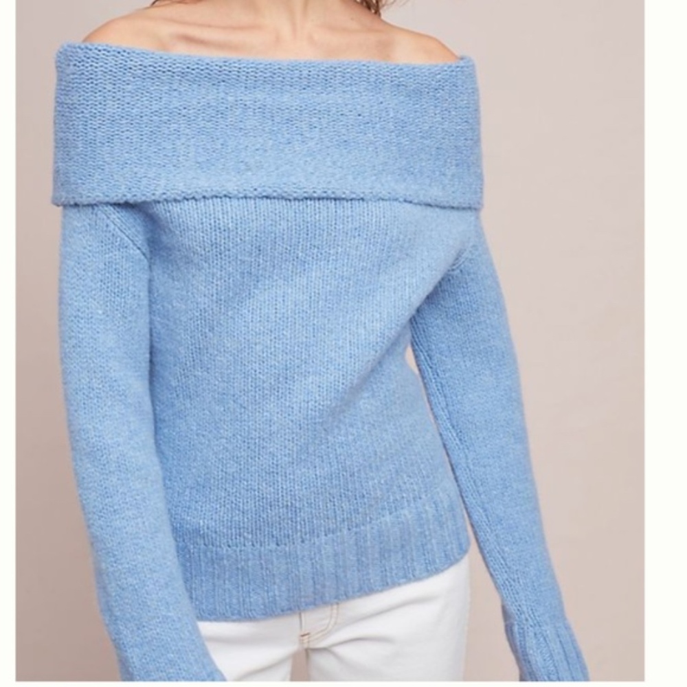 NWT ANTHROPOLOGIE NATALIA OFF-THE-SHOULDER SWEATER
